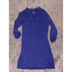 Old Navy Women's Blue V-Neck‎ T-Shirt Dress